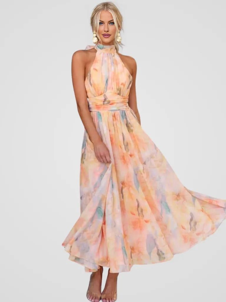 Amara | Halter-Neck Maxi Dress