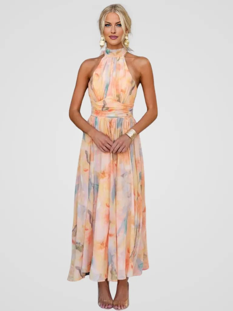 Amara | Halter-Neck Maxi Dress